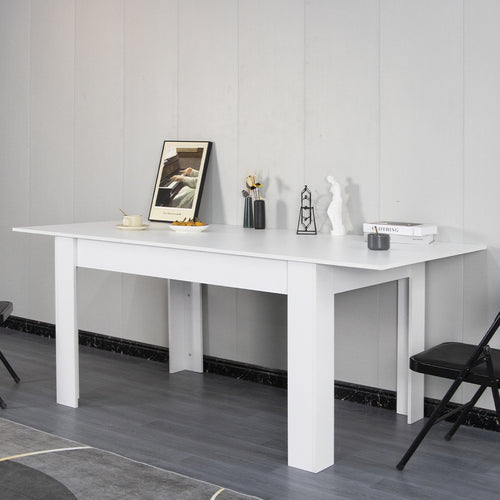 Tavolo in Legno Cucina 90x140 cm H 78 cm Allungabile fino a 90x190 cm Bianco