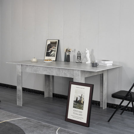 Tavolo in Legno Cucina 90x140 cm H 78 cm Allungabile fino a 90x190 cm Grigio