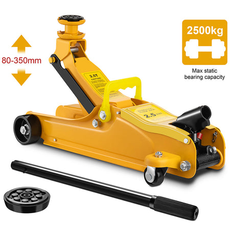 Crick Sollevatore Idraulico Professionale 2,5 Ton. Altezza Sollevatore 80-350 mm