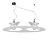 Lampadario Padana Lampadari PLANET 1057-2 E27 LED lampada soffitto sospensione multiluce ovale alluminio