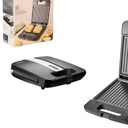 Piastra Elettrica Bistecchiera 1400W Antiaderente Tostapane Grill Panin Sandwich