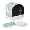 Lettiera Casetta in PP per Gatti Chiusa con Filtro, Vassoio, Paletta 43x44 H47cm