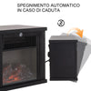 Camino Elettrico Effetto Fiamma da tavola 3 funzioni Termostato Regolabile 34x17x25cm