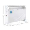 Stufa Elettrica Termoconvettore 3Regolazioni 2000W Timer Metallo 58.5x20x43cm Bianco