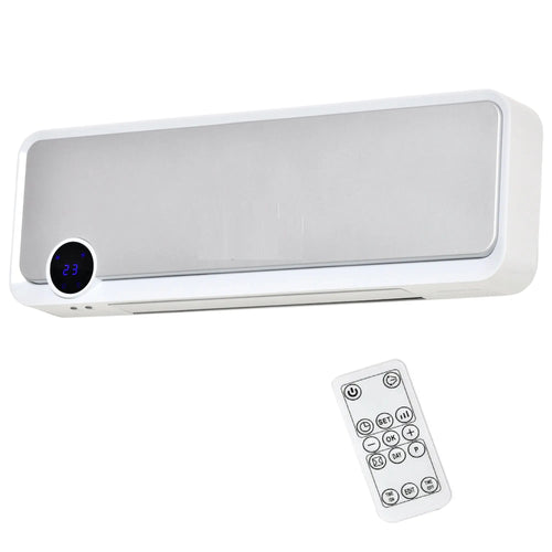 Termoconvettore Elettrico da Parete 3 Modalità Timer 12h 56x18.5x11.7cm Telecomando