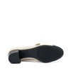Frau Mary Jane in pelle nero crema con perla 66P2