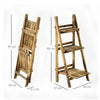 Portapiante Pieghevole Portavasi Legno di Abete 3Ripiani Scaffale Esterno 40x37x93cm