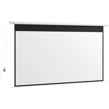 Schermo Telo Proiettore 120" 16:9 Motorizzato Telecomando Fissaggio Muro Soffitto