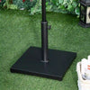 Base per Ombrellone Quadrata da 18kg per Pali da Ø3/3.5/3.8 cm, 45x45x39 cm Nero