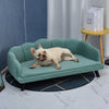 Divano per Cani Gatti Taglia Media Rivestimento Sfoderabile 98x60x35 cm Verde