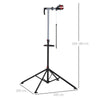 Cavalletto Riparazione Bici Pieghevole Girevole a 360° Altezza Regolabile 109-180cm