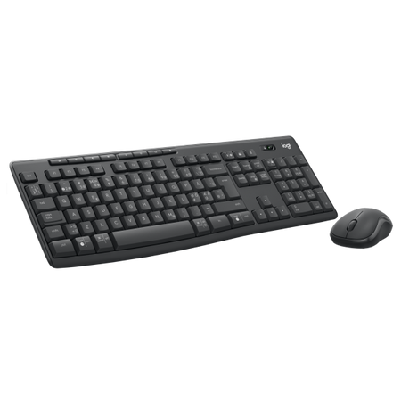 Logitech 920-012072 tastiera Mouse incluso Ufficio Bluetooth QWERTY Nordic Grafite (Mk370 Combo For Business - Keyboard Mouse Included Rf - Wireless + Bluetooth Qwerty Nordic Graphite - Warranty: 12M