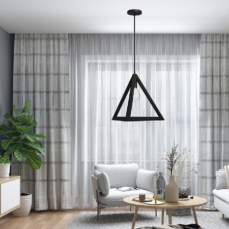 Sospensione Lampadario Moderno in Metallo E27 30x30x30cm Nero Altezza regolabile