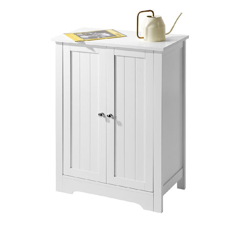 Mobile in Legno 60x30 H 80cm Bagno Camera Ingresso Salvaspazio 2 Ante Bianco