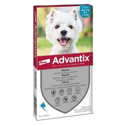 Advantix antiparassitario per da 4 a 10 kg