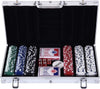 Set Valigetta Poker 300 Chip Fiches in Alluminio 2 Mazzi Texas Hold'em Blackjack