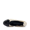 Frau ballerina in nappa nero cream con fiocco 70P3