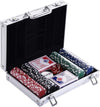 Set Valigetta Poker 200 Chip Fiches in Alluminio 2 Mazzi Texas Hold'em Blackjack