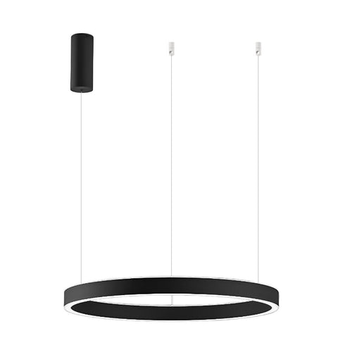 Lampadario moderno Gea Luce CRISEIDE S 1P NERO LED alluminio biemissione sospensione