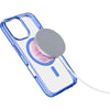 cover iphone 16 pro max blu - trasparente magsafe