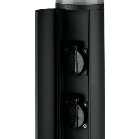 Palo luce per esterno 13W a led con prese schuko antracite Explorer