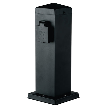 Paletto da esterno con prese schuko antracite Plugin