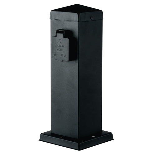 Paletto da esterno con prese schuko antracite Plugin