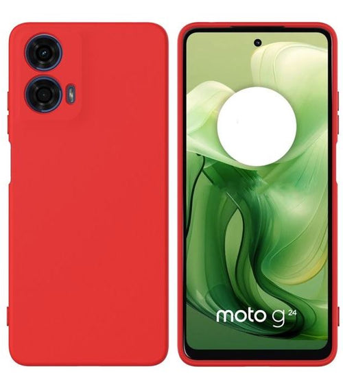 cover motorola g24 silicone rossa