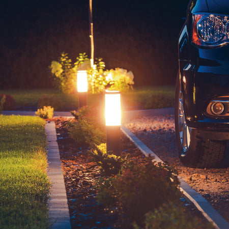 Paletto luce da esterno 40W E27 70x11 nickel Onsen