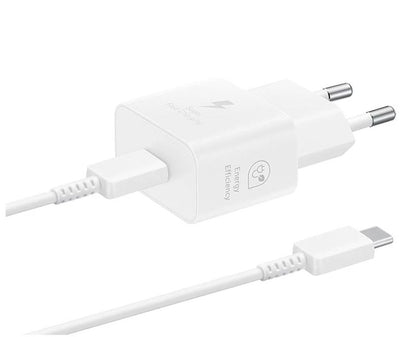caricabatterie 25w usbc + cavo usb-c bianco