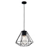 Lampadario a sospensione 60W E27 nero Drax