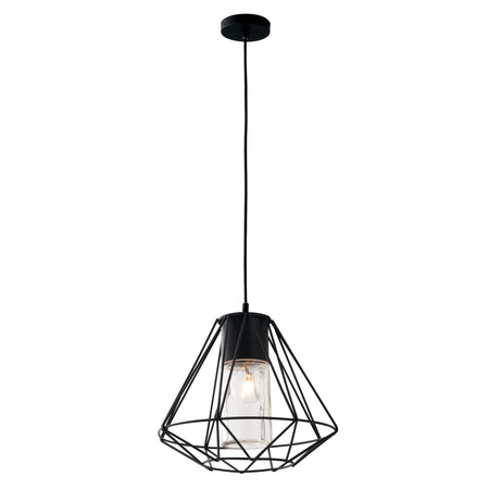 Lampadario a sospensione 60W E27 nero Drax