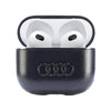 cover bmw airpods 3° generazione irivestito in pelle blu