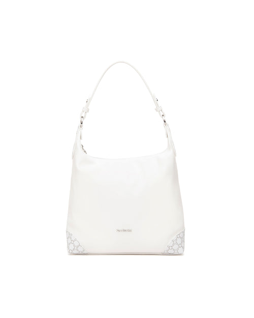Nero Giardini borsa hobo da donna in materiale tecnico bianco