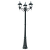 Palo luce per esterno 3x60W E27 nero Paris