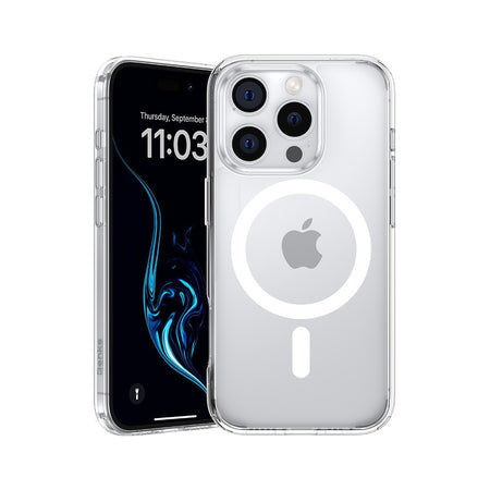 cover iphone 16 pro max bicomponente trasparente  compatibile magsafe