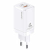 caricabatterie 47w usb + usb-c gan bianco