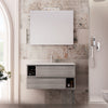 Mobile bagno sospeso 90cm Grigio Eucalipto, lavabo ceramico MOOD-755