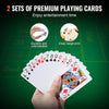 Set Valigetta Poker 300 Chip Fiches in Alluminio 2 Mazzi Texas Hold'em Blackjack