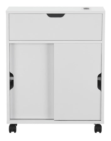 Mobiletto Armadietto da Bagno Slim Salvaspazio 52x17 H67 cm 2Ante Scorrevoli 1Ribalta