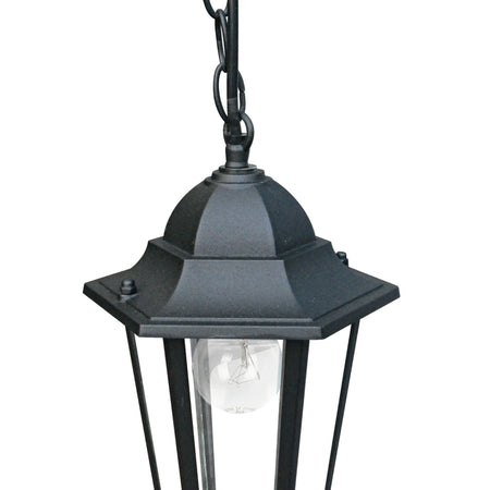 Lampadario a sospensione 60W E27 nero London