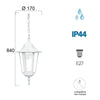 Lampadario a sospensione 60W E27 bianco London