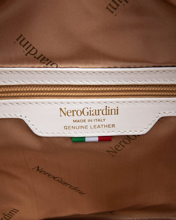 Nero Giardini borsa hobo da donna in pelle bianca E543914D707