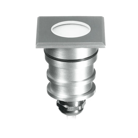 Segnapassi da incasso 3W a led 3000K nickel Stomp Square
