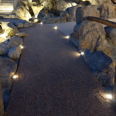 Segnapassi da incasso 3W a led 3000K nickel Stomp Square