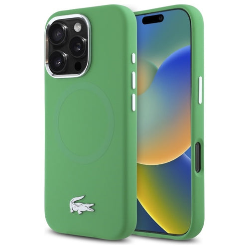 cover lacoste iphone 16 pro max verde magsafe compatibile