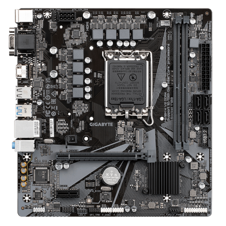 GIGABYTE H610M H V2 DDR4 Scheda madre - Supporta processori Intel Core 14th CPUs, 6+1+1 Hybrid Digital VRM, up to 3200MHz DDR4 [OC], 1xPCIe 3.0 M.2, GbE LAN, USB 3.2 Gen 1 (Gigabyte H610M H V2 DDR4 -