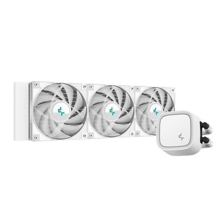 DeepCool LE720 WH Processore Raffreddatore di liquidi tutto in uno 12 cm Bianco 1 pz (DeepCool LE720 White AIO Cooler, 3x120mm ARGB PWM Fan, Copper Heatsink, Aluminium Radiator, Intel/AMD)