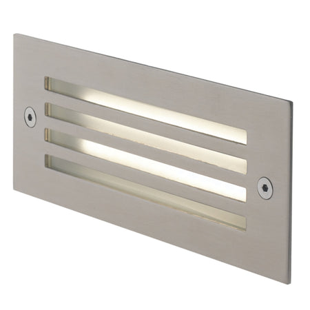 Segnapassi da incasso 6W a led con griglia nickel Flank