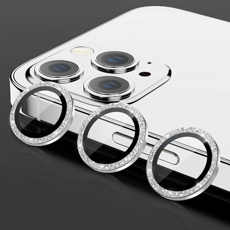 anello protettivo per fotocamere iphone 16 pro / 16 pro max diamond silver